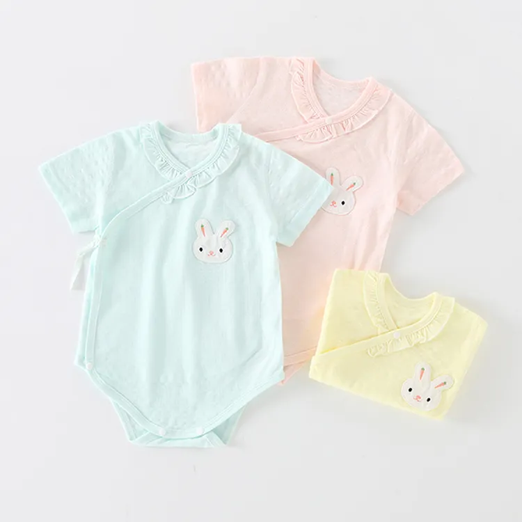 包屁衣婴儿夏季薄款新生儿衣服男女宝宝纯棉三角哈衣护肚连体衣