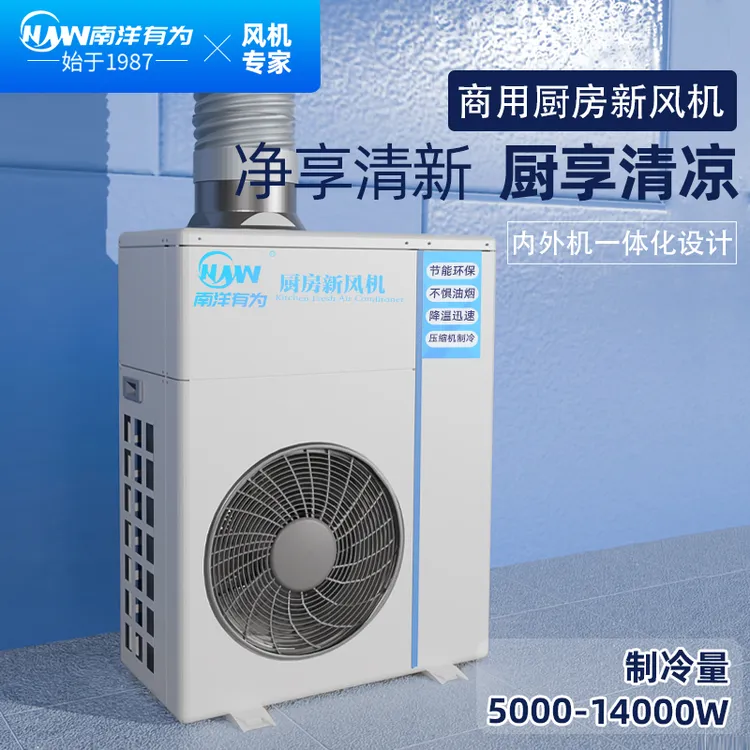 南洋有为商用厨房专用风机新风风机高效新风输送区域降温环保送风