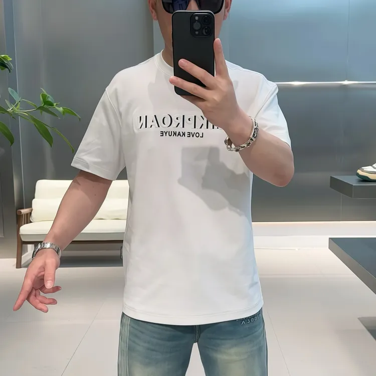 【VG轻奢】 2025夏季高品质立体浮雕微阔版型时尚百搭T恤25012