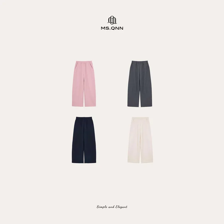 Ms.Qnn“小火炉”蚕丝羽绒秋冬加厚加绒显瘦百搭休闲裤 52P1187 Q姐