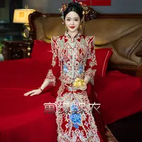 秀禾服2025新款大气珠绣出阁礼服新娘结婚嫁衣显瘦中式敬酒迎亲服