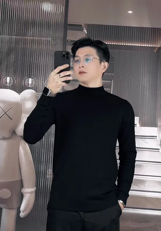 毛衣男秋冬款外穿保暖男士潮流ins上衣休闲半高领打底长袖针织衫