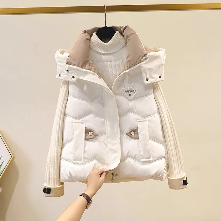 2025新款马夹洋气女宽松秋冬保暖网红马甲短款背心外穿坎肩时尚