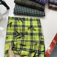 布料涂鸦黄色棉麻格子1-1.5米多拍连裁