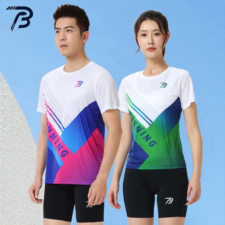 破三体育竞跑马拉松男女装专业T恤夏季速干透气跑步健身运动上衣