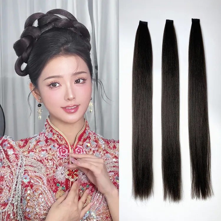 鹿喜美妆造型专属  化妆师专用仿真发片古装盘发自然百搭造型发片