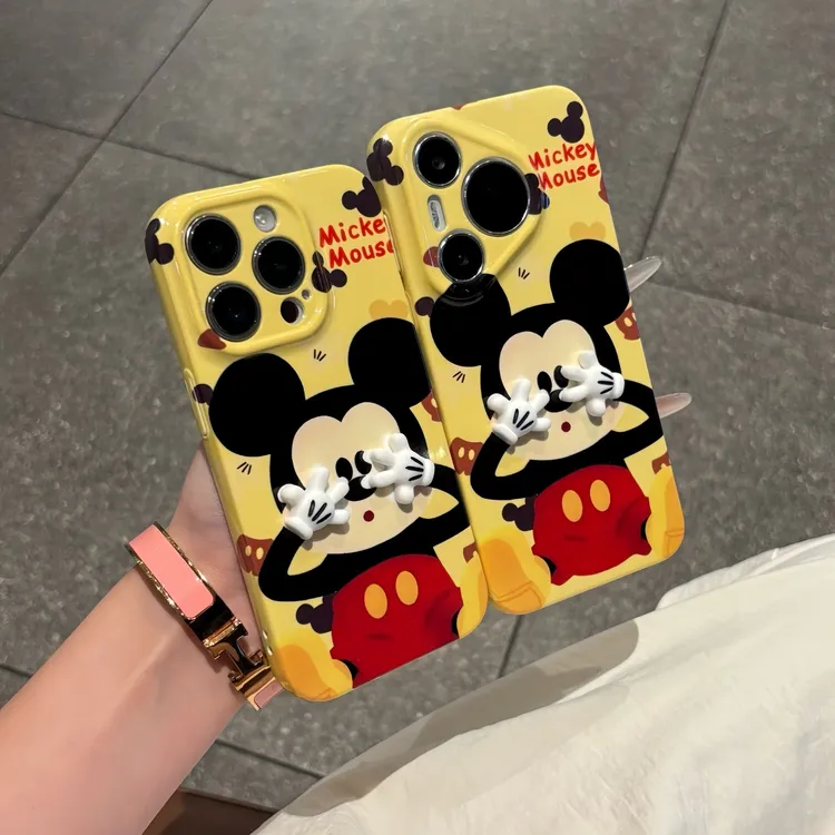 遮脸米奇手掌贴件适用苹果17手机壳iPhone16华为vivo小米oppo菲林