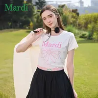 Mardi圆领短袖繁花系列雏菊T恤印花夏季半袖潮流休闲风MTX2522024