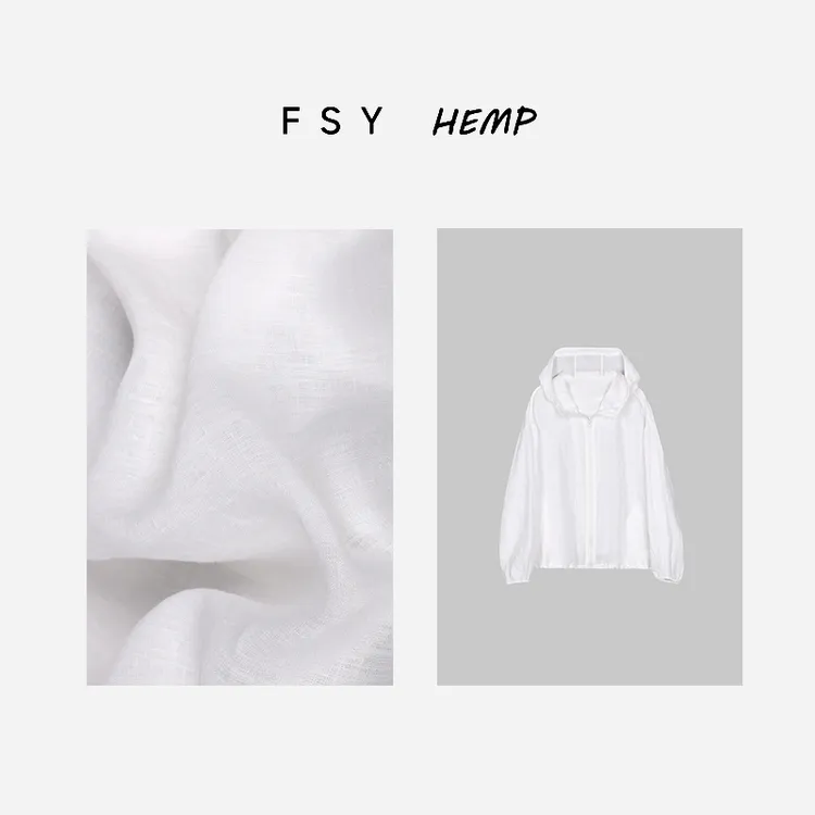 【60支】100%汉麻防晒帽衫休闲透气防紫外线连帽2025124