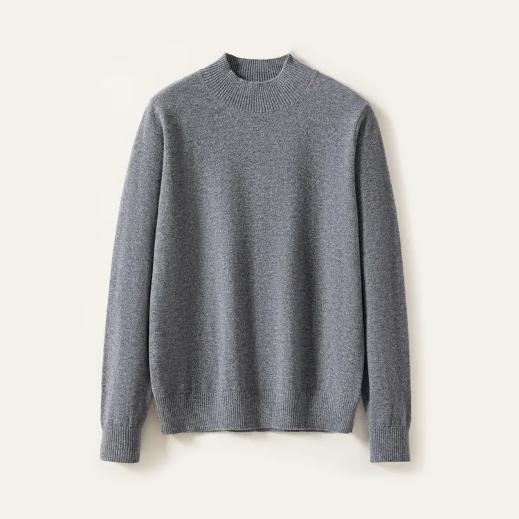 100羊毛加厚宽松百搭纯色半高领美利奴针织毛衣保暖秋冬打底衫003