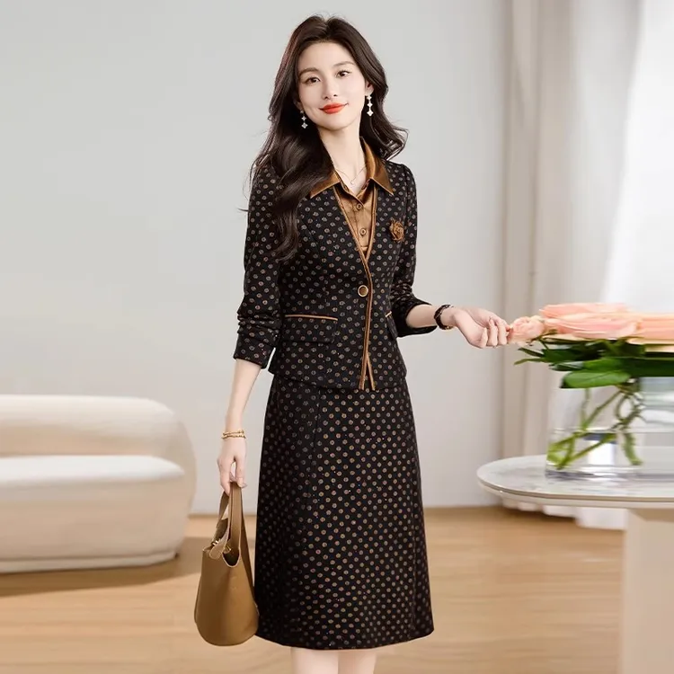 小香风套装连衣裙女早秋流行穿搭高级感爆款气质两件套十三行高端