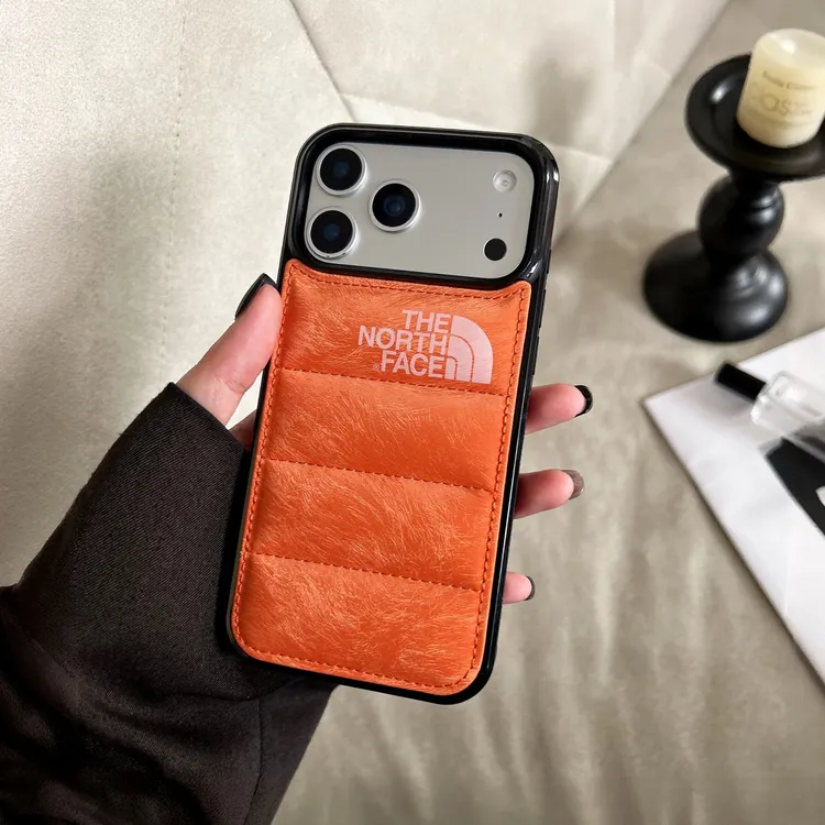 北面马毛充棉潮牌羽绒服适用苹果17ProMax手机壳iPhone16/15男女