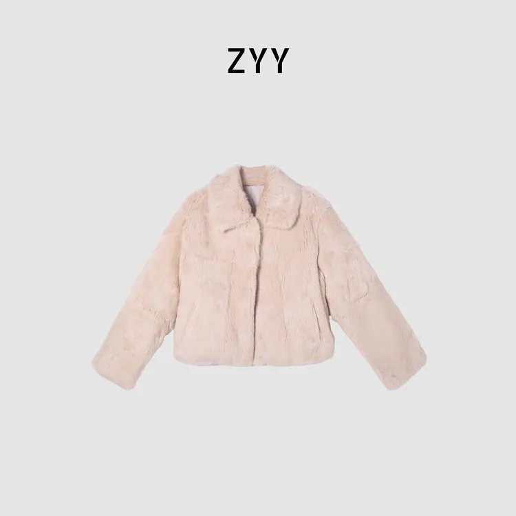ZYY【皮毛】2025S/S新款百搭皮毛一体常规款皮草X25DMNWT05572