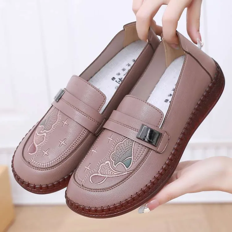 春秋季新款老北京布鞋女鞋透气平底妈妈鞋牛筋软底防滑老人奶奶鞋