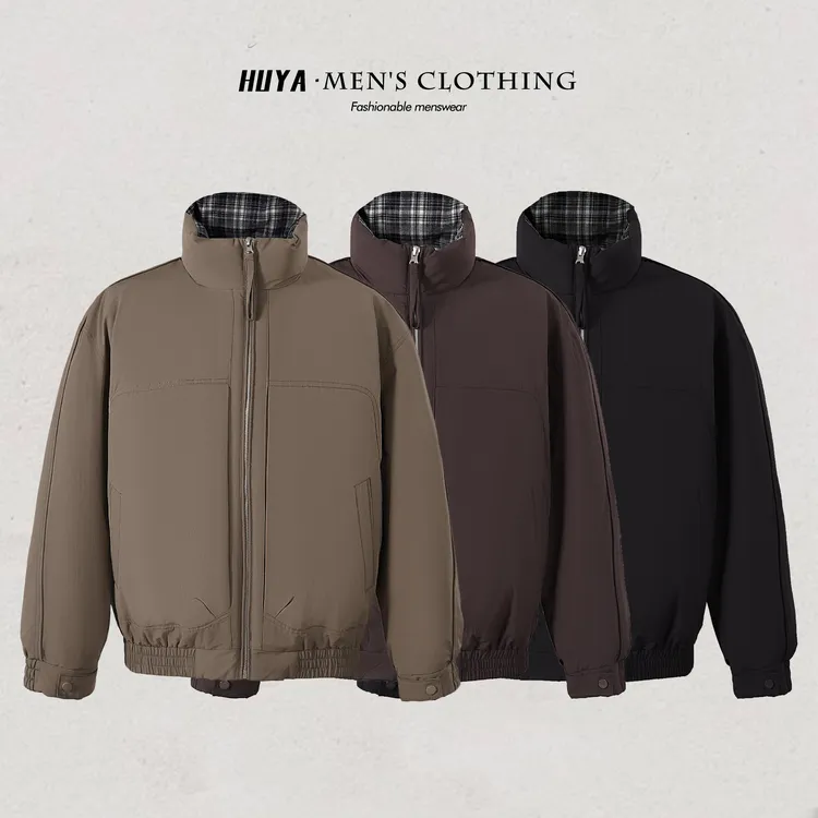 【达人专属】2025冬季户外90白鸭绒夹克百搭保暖立领羽绒服 H5566