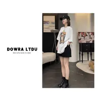 朵拉【蝴蝶结女孩】2025年秋季新款圆领美女百搭短袖T恤女016-90926