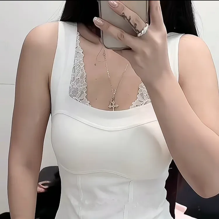 方领一字领自发热保暖时尚磨毛秋冬无痕修身蕾丝美背内衣