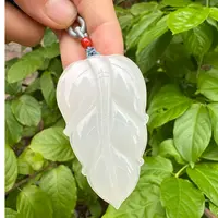 和田玉呀羊脂白玉大叶子
