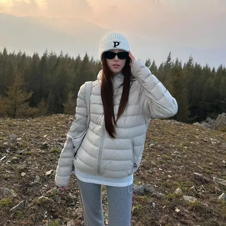XX严选服饰早秋韩系轻薄棉服外套女连帽短款修身排骨服棉袄