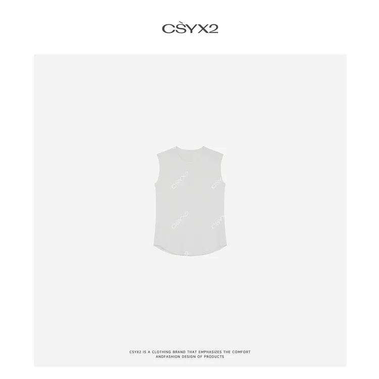 CsyX2-2025S/S 夏季新款“栀子花”套头圆领背心CZ5CB024