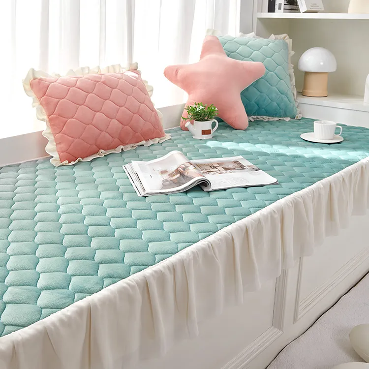 飘窗垫窗台垫公主风阳台垫子2024新款网红卧室落地窗垫定做可机洗