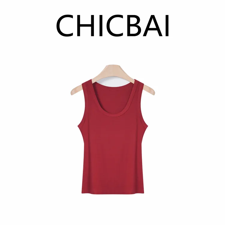 CHICBAI 云暮莫代尔羊绒混纺背心 织就内在奢华温柔