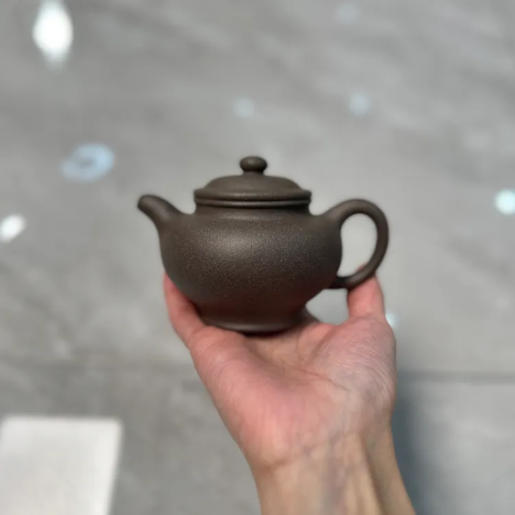 宜兴正品紫砂壶黄龙山原矿五色共生矿老料掇只壶175cc精工半手壶