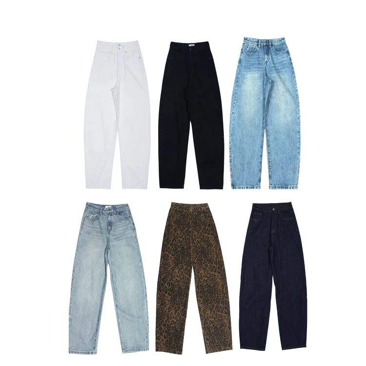 【木兰】高个子强推神裤水洗小弯刀遮肉显瘦牛仔裤6173