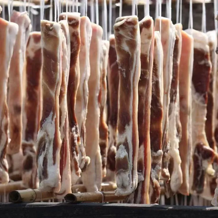 安徽楚都地道土特产咸肉土猪咸猪肉传统风味手工腌制风干日晒