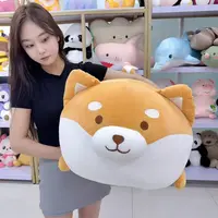 柴犬45厘米毛绒玩具公仔睡觉抱枕长条可爱布娃娃