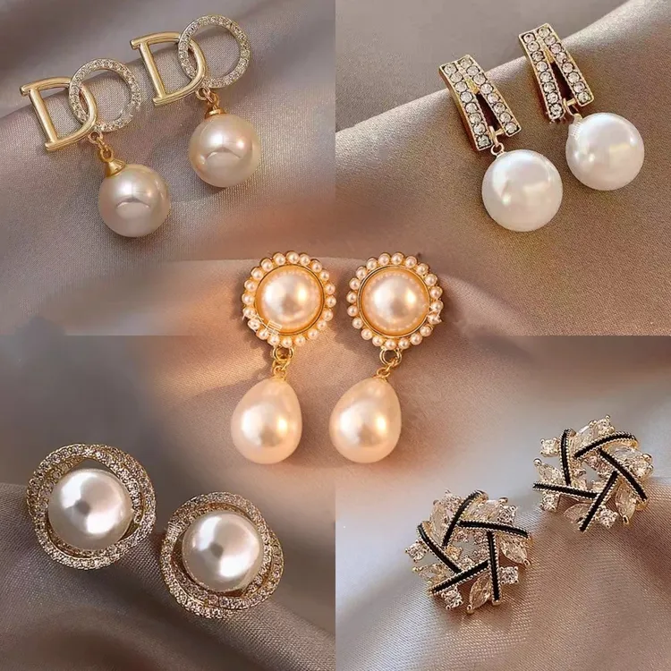 【5件套】法式925银轻奢时尚高级感组合耳环耳钉 G06