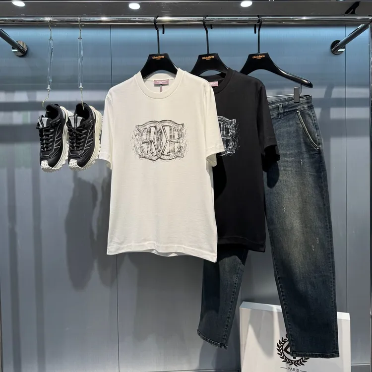 DIKALO FERRE/迪卡里奥 费雷D53DT087男士新款超柔棉印花微阔短袖