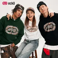 ecko连帽厚款保暖卫衣秋冬时尚美式重磅百搭潮流休闲痞帅宽松男女