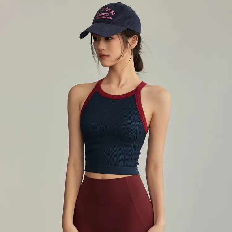 健身女孩工字美背运动内衣一体式防震聚拢背心跑步紧身透气瑜伽服