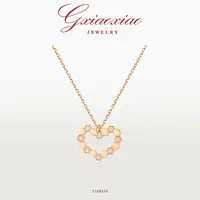 G XIAOXIAO 925银【蜂巢】法式气质爱心项链 F16X417 F16X418