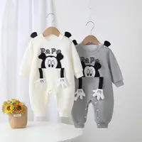 婴幼儿可爱休闲百搭日常爆款米奇肩扣春秋哈衣