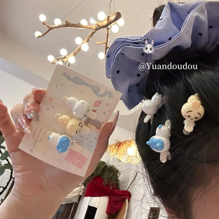 新款chiikawa吉伊小八趴趴夹少女甜美发夹学生可爱卡通刘海发饰