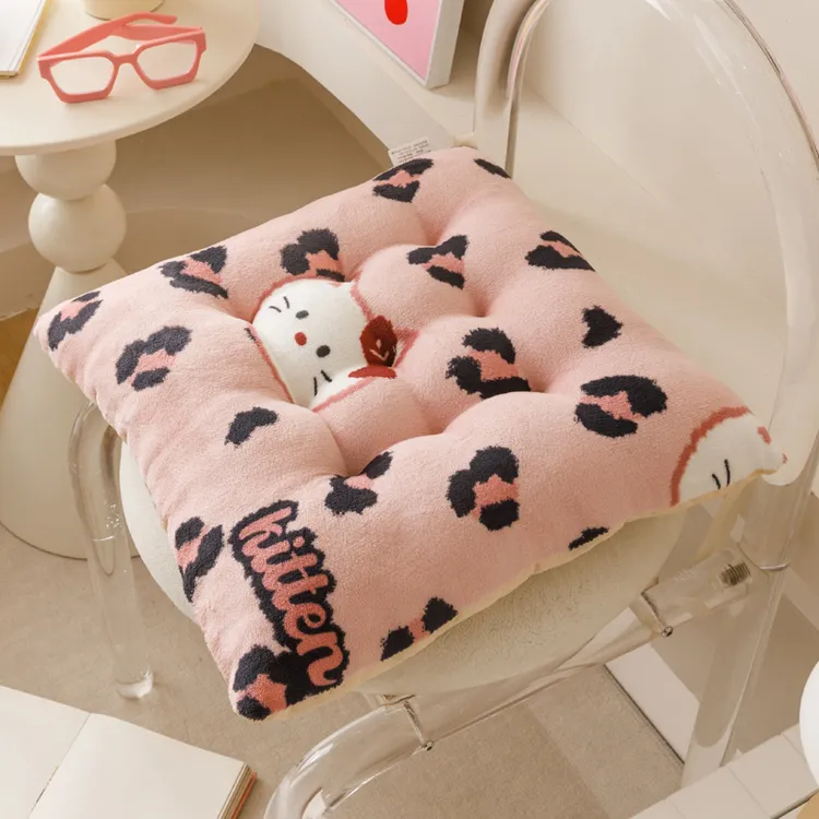 秋冬款方形椅子坐垫居家用教室上课学生凳子垫防滑底儿童地板垫子