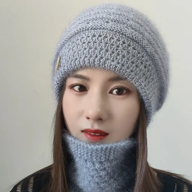 （拍一发二）2025新款保暖舒适时尚百搭包头帽堆堆帽＋小脖套
