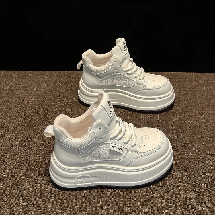 欧货爆款欧货加绒高帮小白鞋女2025秋冬新款百搭增高厚底休闲板鞋