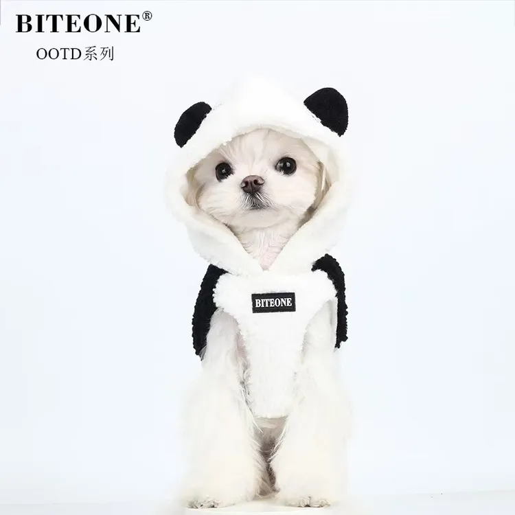 BITEONE【熊猫崽崽】猫咪狗狗秋冬衣服新款毛呢毛衣