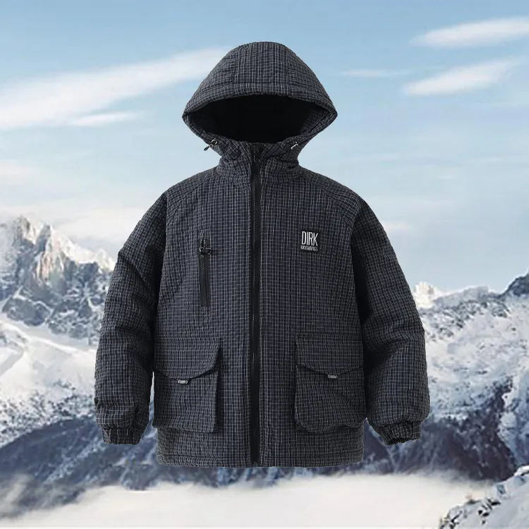 秋冬新款加厚潮流百搭休闲宽松夹棉外套户外