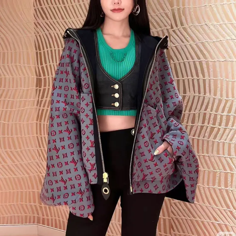 LouisVuitton/路易威登 印花图案紫色休闲夹克