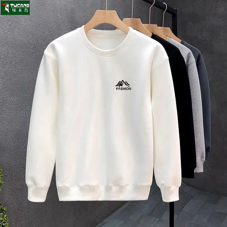 啄木鸟卫衣男童春秋冬季圆领卫衣休闲潮流印花青年长袖宽松打底衫