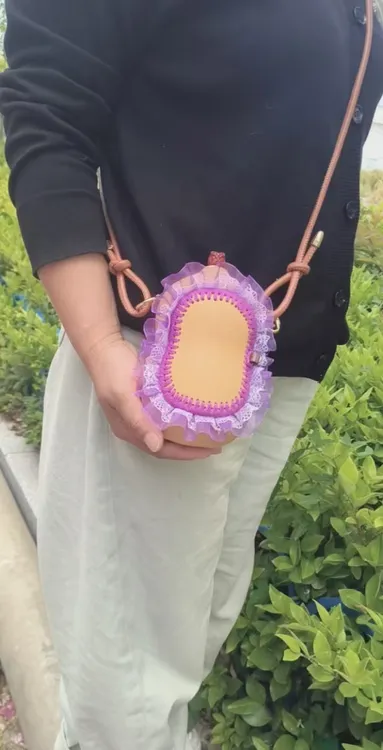 紫气东来花边葫芦包