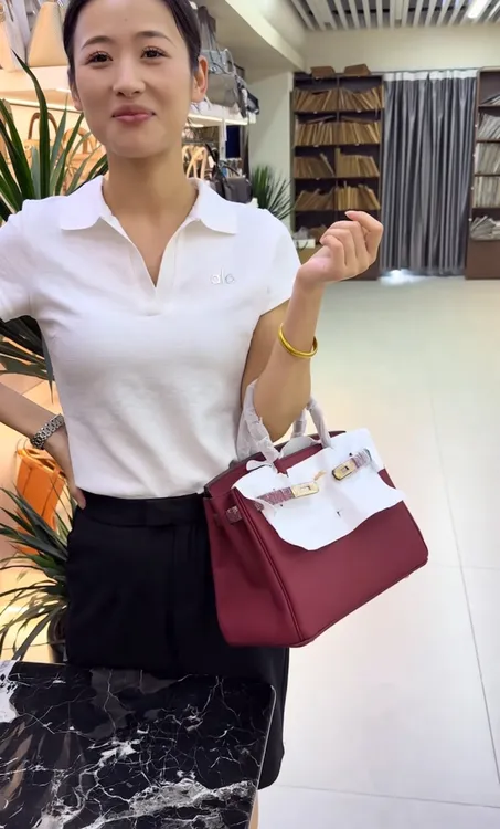 宋文宇同款女士手提铂金凯利婚包红色新娘真皮百搭大容量托特包