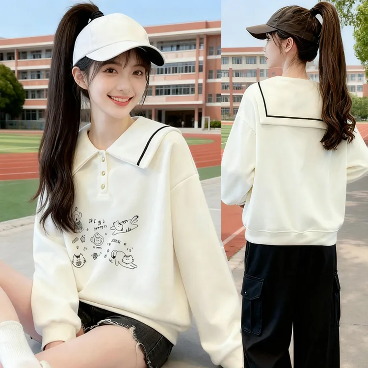 12-15岁初中生女装13大童女孩秋装衣服16高中生18卫衣2025新款潮