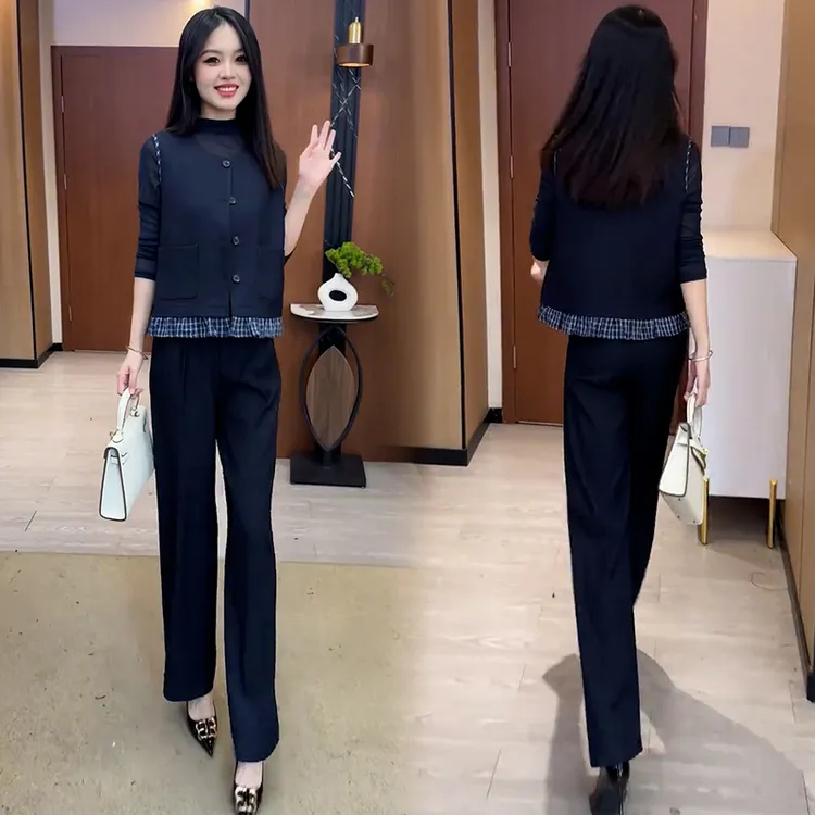 时尚套装女2025秋季新款洋气显瘦三件套女装洋气韩版