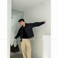 C / Cornelya 复古丹宁主义’经典斜纹牛仔廓形撞钉休闲夹克外套