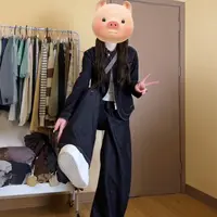 C568+C569早秋氛围感一套甜酷风牛仔外套夹克百搭阔腿裤两件套女